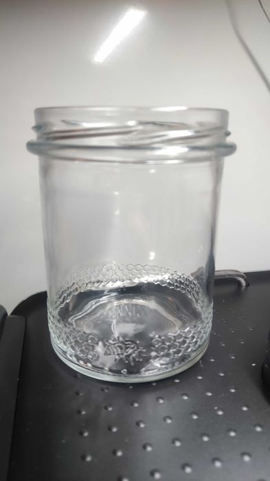 Słoik 400ml z grawerem plastra miodu NOWOŚĆ / 500 gram miodu