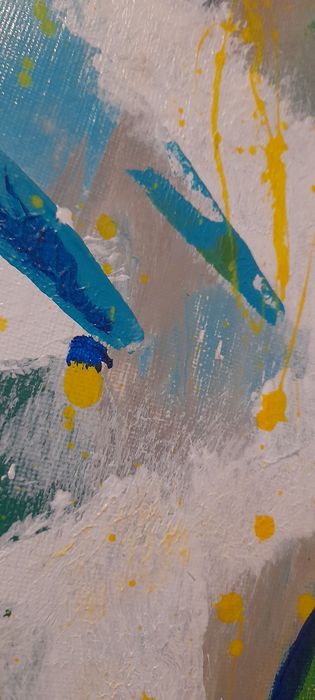 Quadro Pintura Abstrata em Acrílico 40x60cm