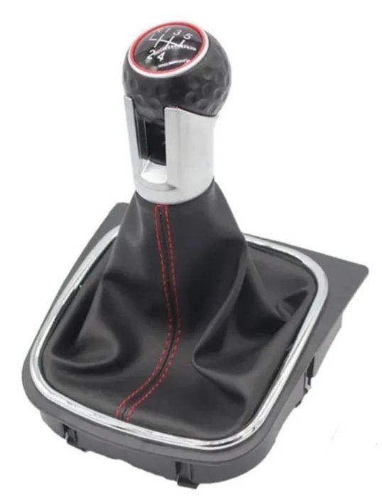Fole mudanças Volkswagen Golf 5 - 5 velocidades Costura Vermelha