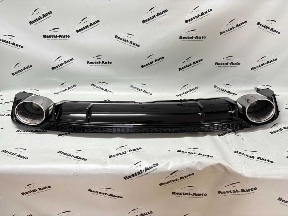 Дифузор заднього бампера RS5 стиль Full Black Audi A5 B9 S-Line 16-20