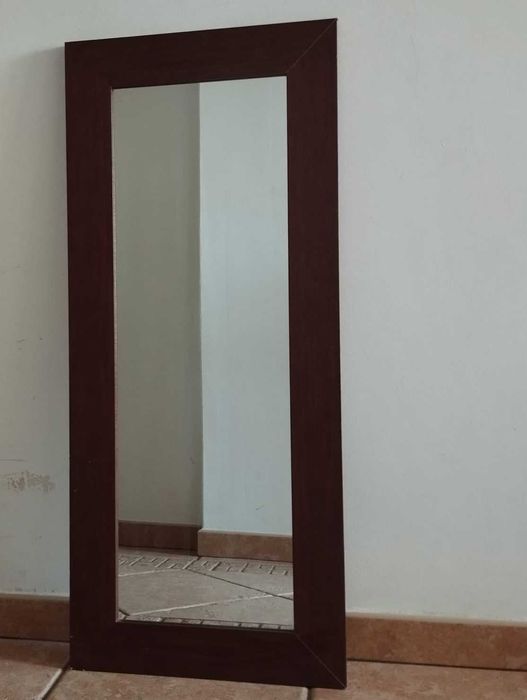 Espelho Grande Moldura Madeira