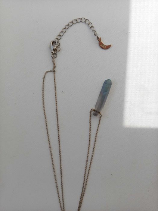 Срібний ланцюжок,ланцюжок з кварцем Luna Norte, сережки Liora, браслет