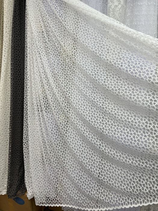 !АКЦІЯ!Тюль гіпюр сітка на кухню на основі жакарду,тюль в зал