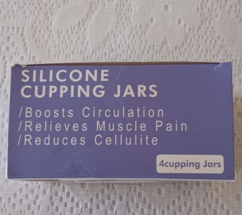 Kit Ventosas de Silicone para Ventosaterapia SHKIBY (4 Peças) - Novo / Nunca Usado