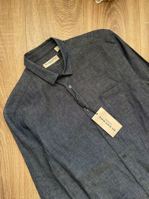 Нова сіра сорочка барбері з льоном
