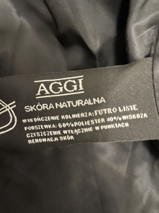 Płaszczyk skórzany z lisem, AGGI
