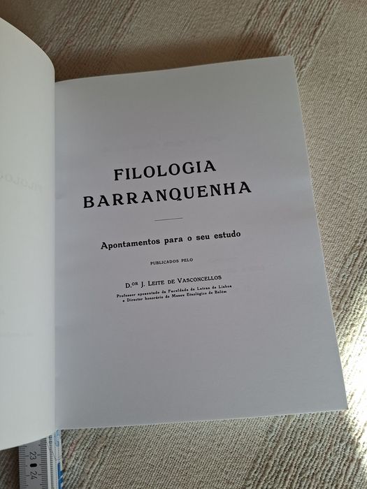 Filologia Barranquenha Dr. J. Leite Vasconcelos