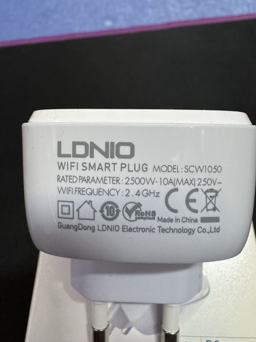 Розумна Wi-Fi розетка LDNIO Wi-Fi Smart Power Plug SCW1050 2500W