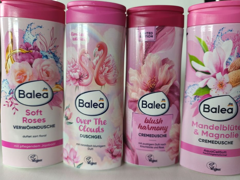 Balea różowa seria 4x 300 ml żel pod prysznic