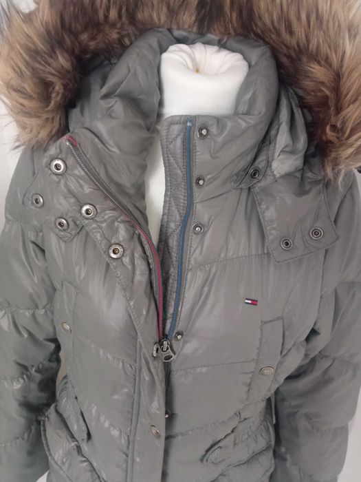 Tommy Hilfiger Denim oryginalna damska długa kurtka puchowa r S/M