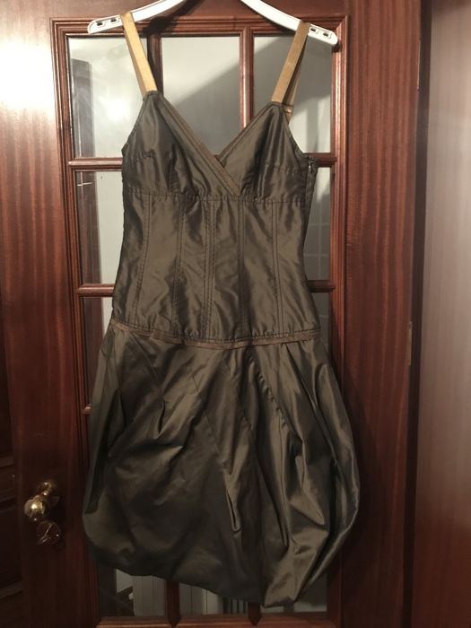 Vestido Midi Stefanel Bronze