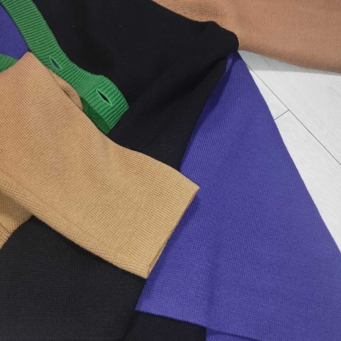 Теплий кардиган колорблок бавовна вовна COS