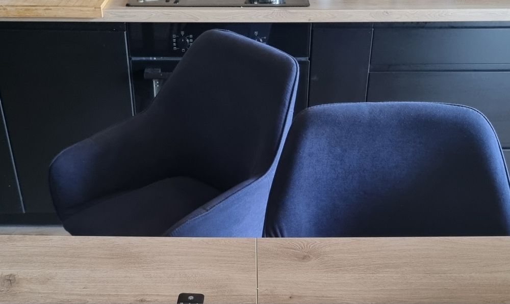 Granatowe krzesło fotel salon jadalnia 6 sztuk