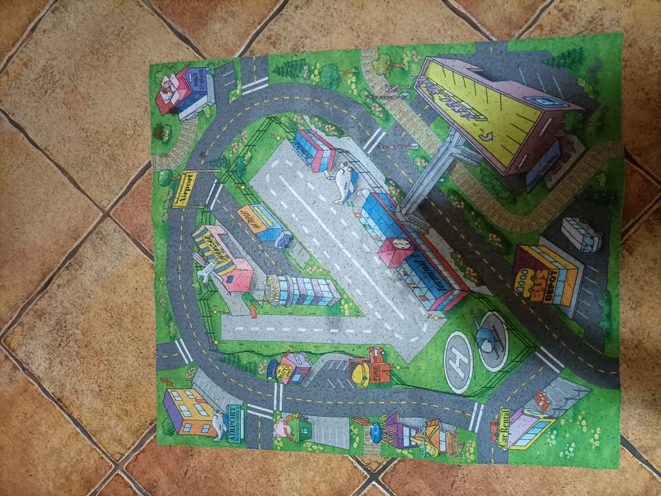 Dywan dziecięcy trasy miasto