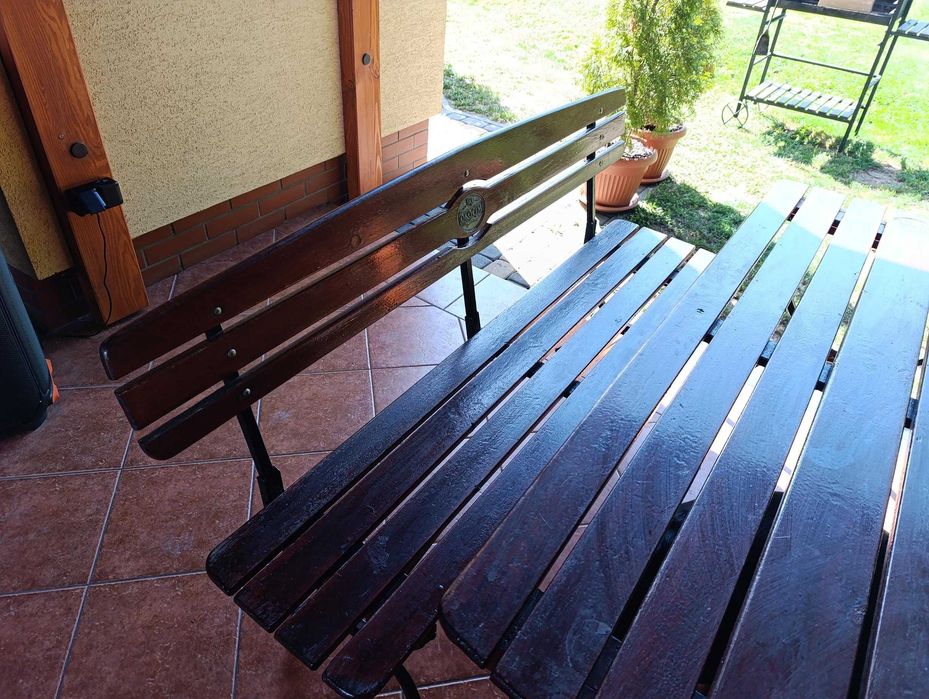 zestaw ogrodowy Stół 150 + 2x ławka drewniany