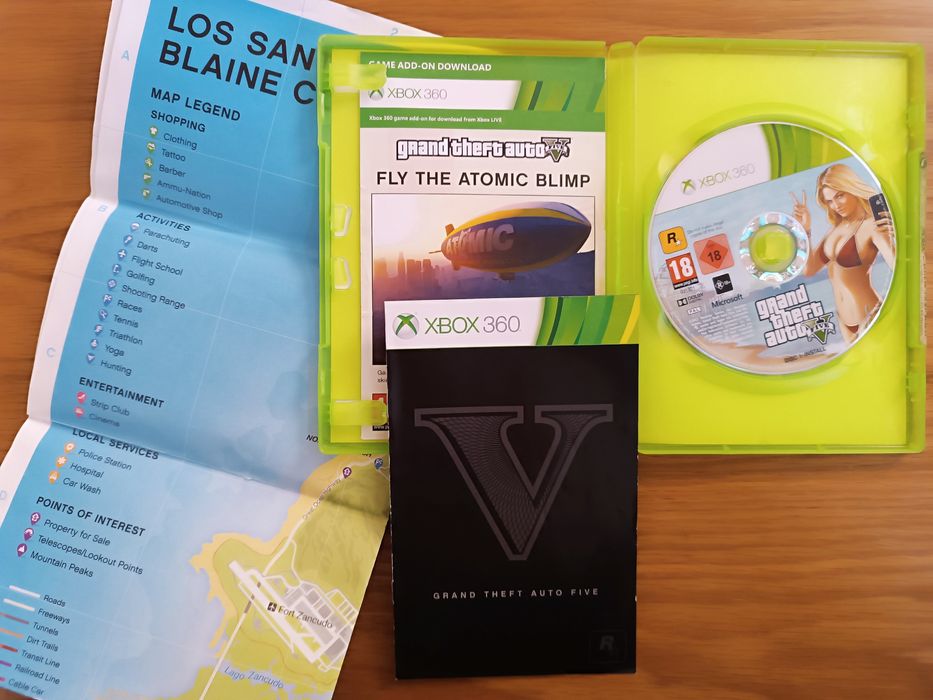 GTA 5 kolekcjonerskie wydanie z mapami Xbox 360