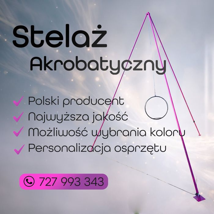 Stelaż Akrobatyczny Akrobatyka powietrza Aerial Trójnóg 6m