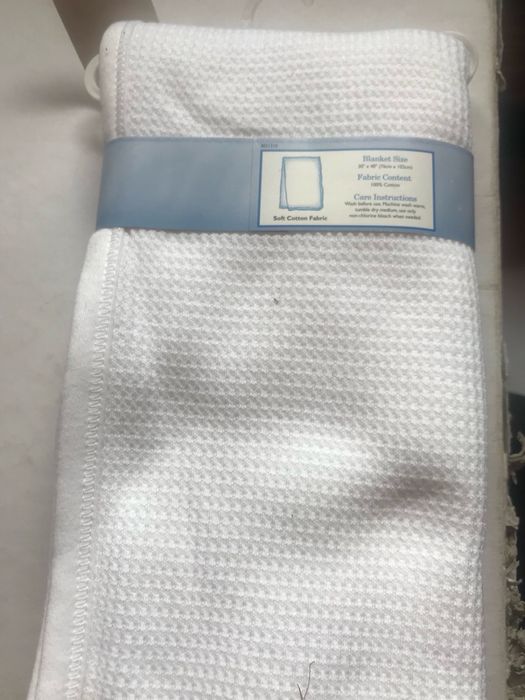 Вафельні пледи-пелюшки, нові. 100% котон