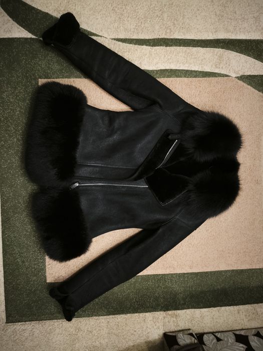 Натуральна шкіряна дублянка авіатор хс,с розмір 34,42 дубльонка косуха