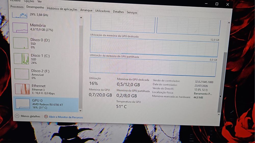 SETUP GAMING COMPLETO | Ryzen 7 5700X3D + RX 6700 XT Red Devil | Samsung 240Hz | Pronto a Jogar