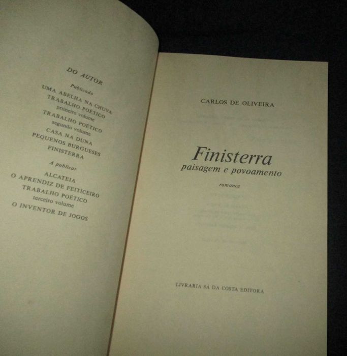 Livro Finisterra Paisagem e Povoamento Carlos de Oliveira