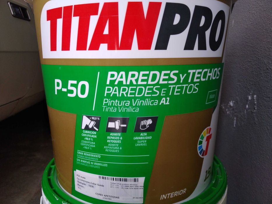 2 Latas de Tinta _ 15 Litros _ TITAN Pro P50
