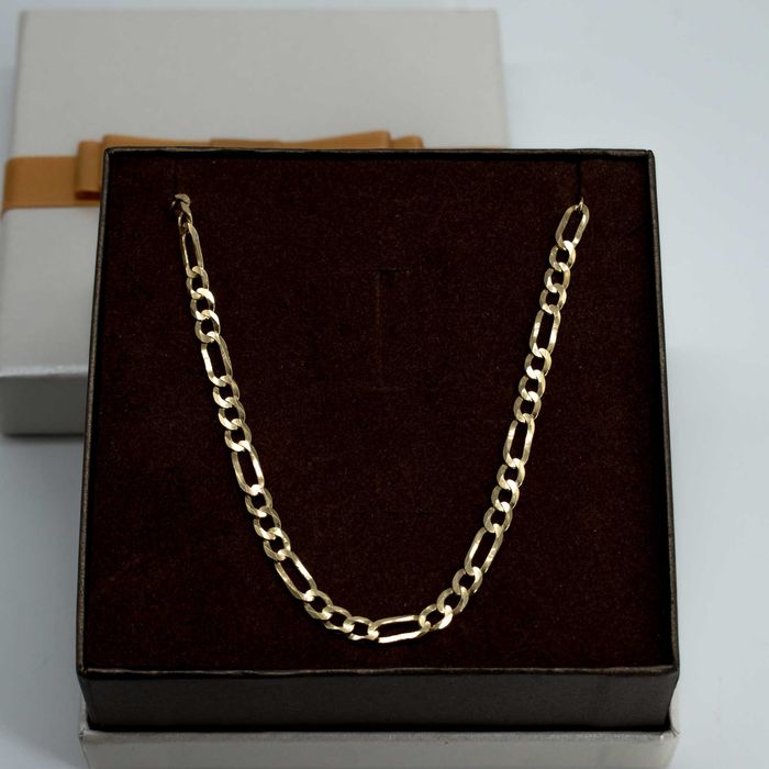 Złoty łańcuszek 585 9,22gram 55cm Figaro Pełny Nowy WYSYŁKA GRATIS