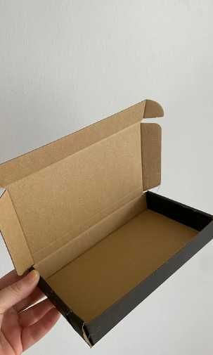 Pudełko karton fasonowy opakowanie małe czarne 20x11,5x3 cm 39 sztuk