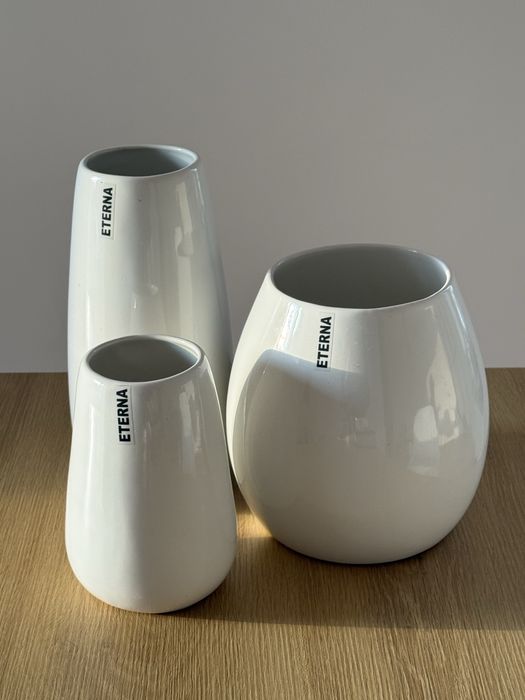 Вази декоративні білі керамічні набір