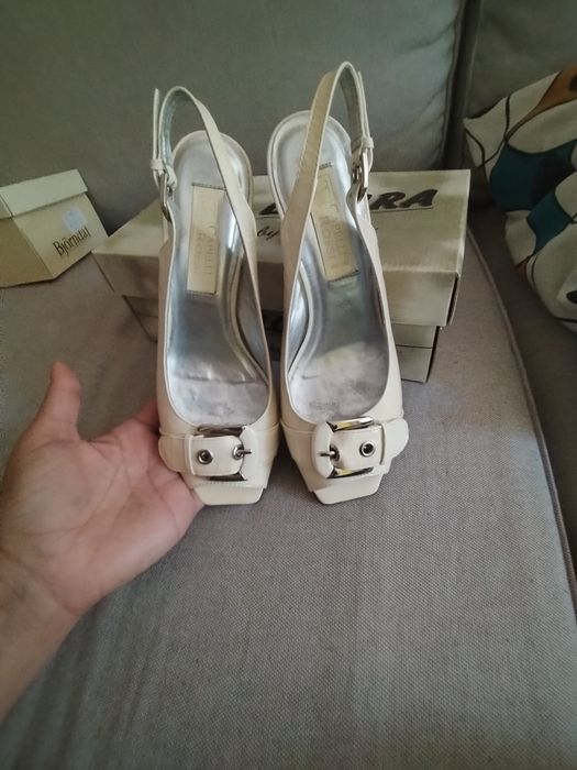 Sapatos Peep Toe Capelli Rossi em Pele N.º 36/37