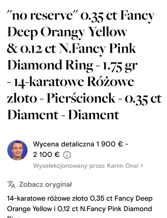 Pierścionek z diamentami