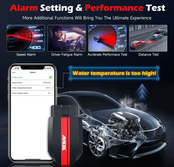 Ancel BD200 OBD2 Bluetooth 5.0 Scanner Diagnóstico Profissional NOVO