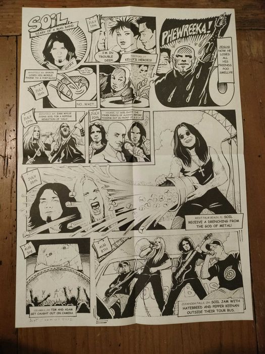 Folheto dobrável raro da banda SOiL – Ozzfest 2002