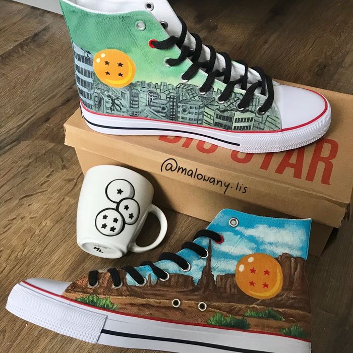 Trampki BIG STAR Dragon Ball ręcznie malowane buty custom