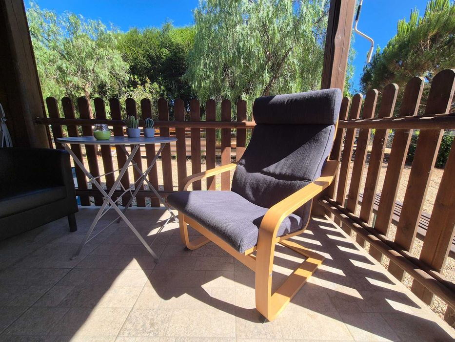 POÄNG Cadeira Poltrona com capa Antracite