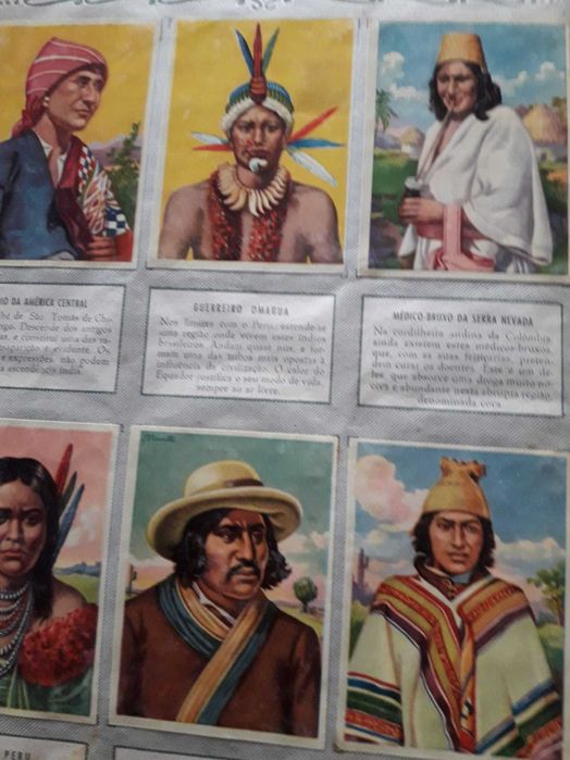 Rara Caderneta de Cromos das Raças Humanas .Antropologia, antiguidade.