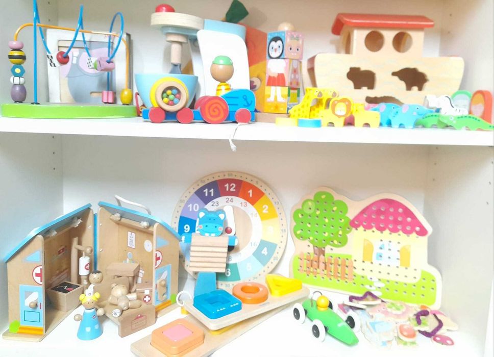 Brinquedos didáticos em madeira (Djeco, ikea)