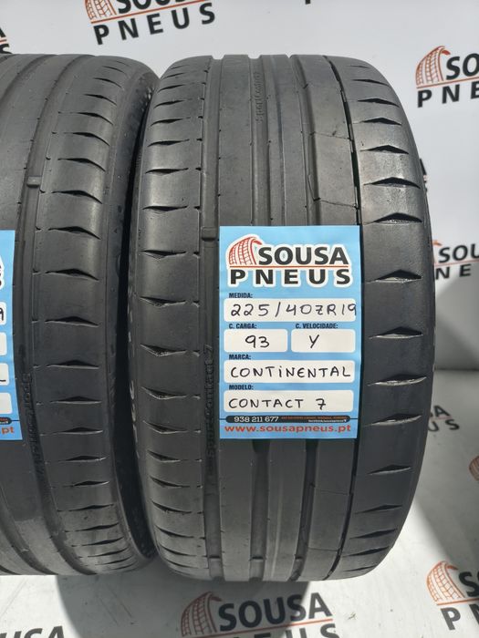 2 pneus semi novos 225-40R19 Continental- Oferta dos portes