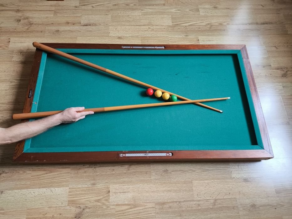 Stół do bilarda, bezkieszeniowy, kije, bile