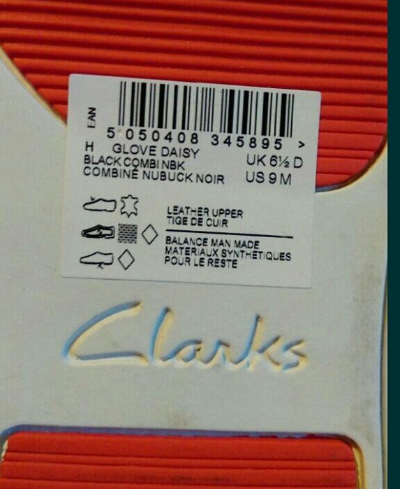 Clarks р.40 из нубука кеды на липучках