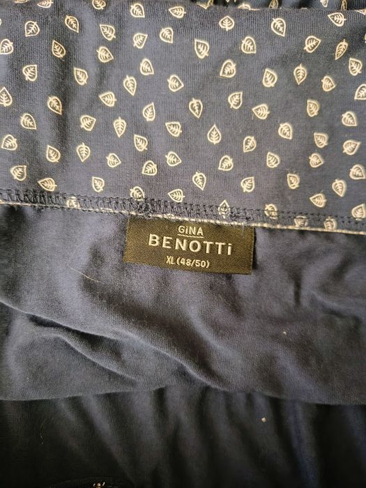 Niebieska spódnica z wiskozy szeroki pas r. XL 42