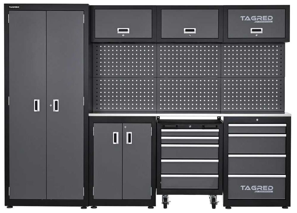 Меблі в гараж стелаж верстак стінка стелажі стіл мебель модульні стол