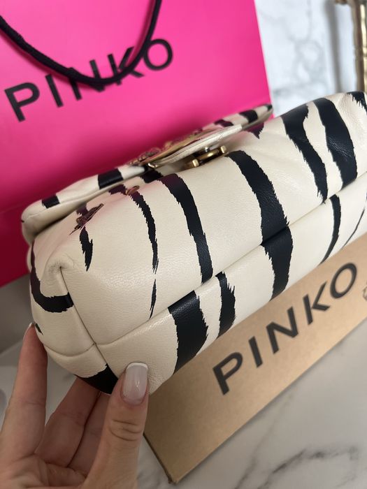 Pinko bag torebka zebra napy bezowa jak nowa