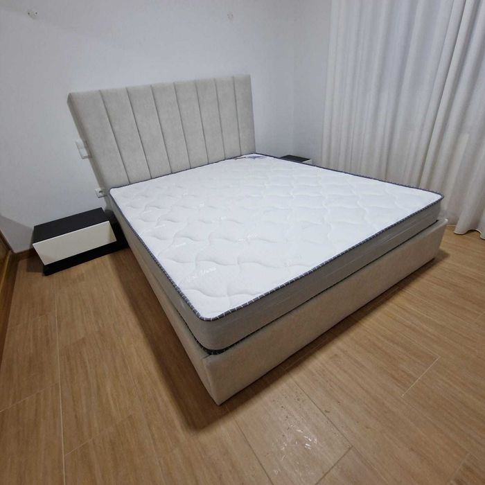 Camas De Casal Estofadas ALTA GAMA - MODELO GOMOS - Top de Gama 190x140m Estrado Incluído!!