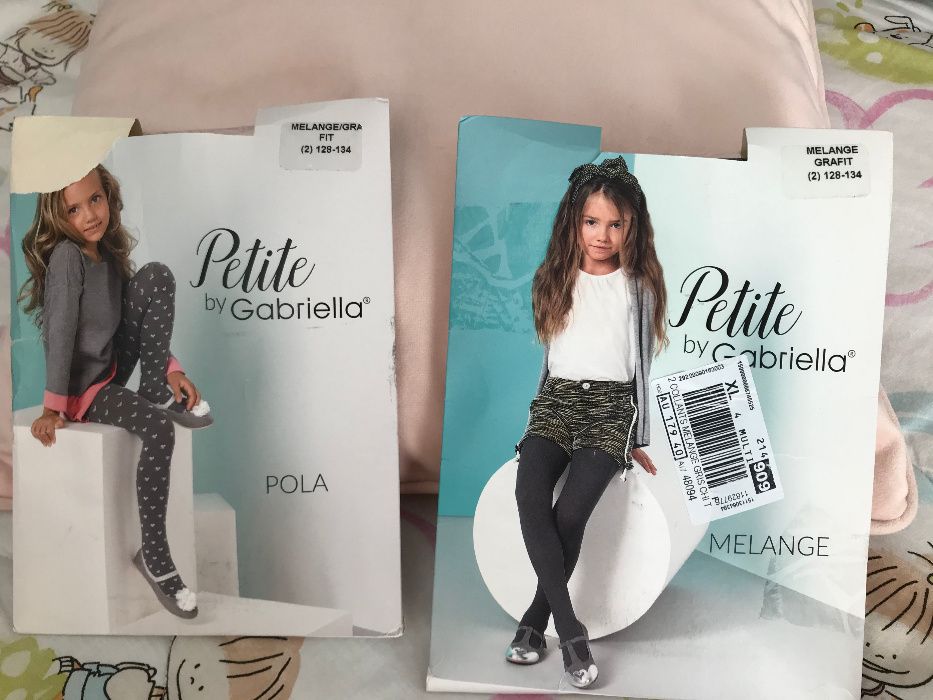 Plain and Patterned Tights / Socks – Gray (8–9 Years)