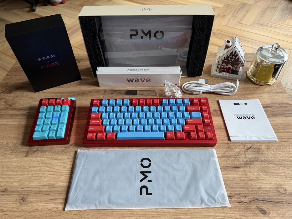 Klawiatura mechaniczna custom PMO Wave75 pro gamingowa CERAKEYS vertex