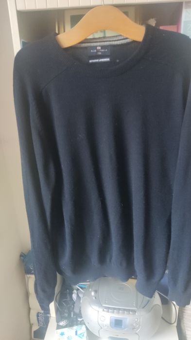 Sweter męski 100% WEŁNA JAGNIĘCA Lambswool Marks & Spencer Blue Harbour L Woolmark