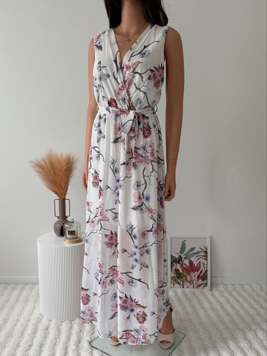 Sukienka maxi Vivi Moda L kwiatowa elegancka wesele boho