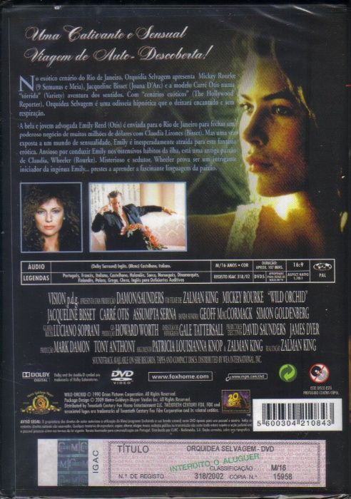 Filme em DVD: ORQUÍDEA SELVAGEM - NOVO! A Estrear! Selado!