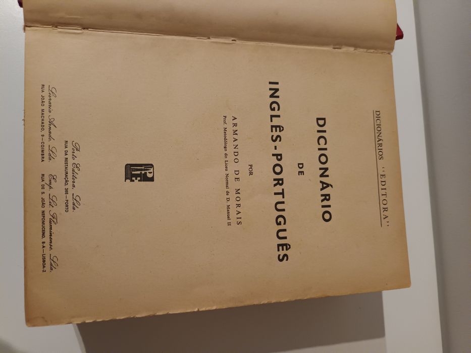 Dicionário antigo inglês-português